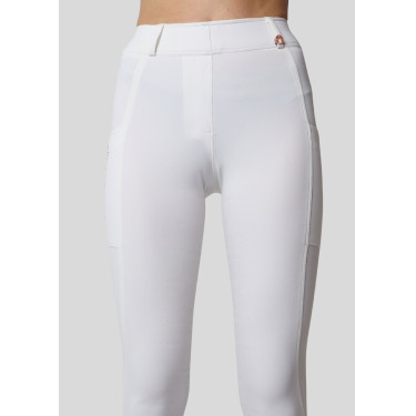 Legging Montar Michelle logo full grip mujer Blanco / oro rosa Legging Montar Michelle logo full grip mujer Blanco / oro rosa