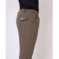 Pantalón Montar Gary hombre grip rodillas Barro Marr&amp;oacute;n