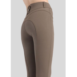 Pantalón de montar Megan de talle alto para mujer con full grip Vol 2 Barro Marrón