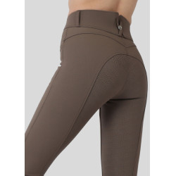 Pantalón de montar Megan de talle alto para mujer con full grip Vol 2 Barro Marrón