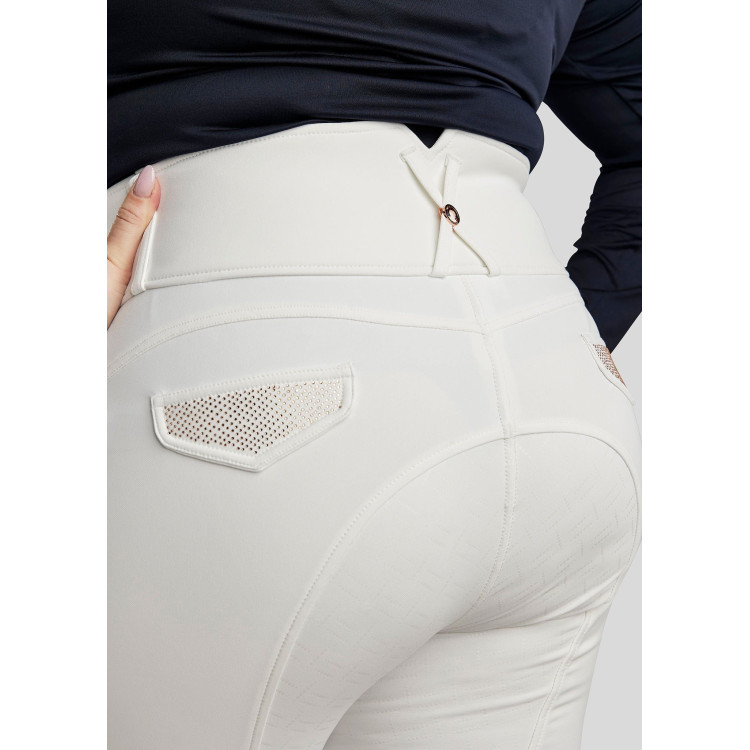 Pantalón de montar talle alto Briella crystal Rose gold Curve full grip mujer Pantalón de montar talle alto Briella crystal Rose gold Curve full grip mujer