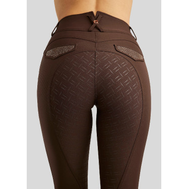 Pantalón de montar talle alto Briella crystal Rose gold Curve full grip mujer Castaño Marrón Pantalón de montar talle alto Briella crystal Rose gold Curve full grip mujer Castaño Marrón