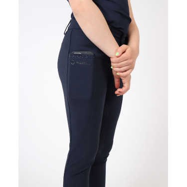 Pantalón Montar Yati Crystal Junior full grip Marino Azul marino