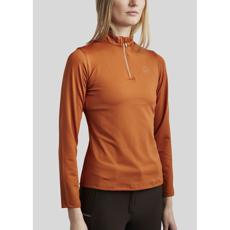 Polo de entrenamiento Montar MoEverline de manga larga para mujer Polo de entrenamiento Montar MoEverline de manga larga para mujer