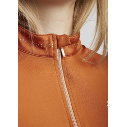 Polo de entrenamiento Montar MoEverline de manga larga para mujer Bronce Marrón Polo de entrenamiento Montar MoEverline de manga larga para mujer Bronce Marrón