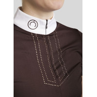 Polo de concurso Montar MoViolet mujer Castaño Marrón