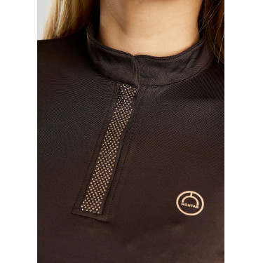 Polo de montar Briella de manga larga cristal oro rosa Curve mujer Polo de montar Briella de manga larga cristal oro rosa Curve mujer