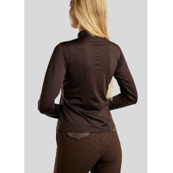 Polo de montar Briella de manga larga cristal oro rosa Curve mujer Castaño Marrón