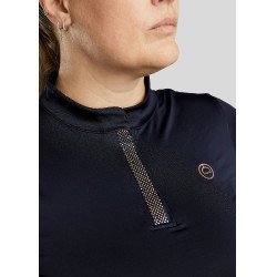 Polo de montar Briella de manga larga cristal oro rosa Curve mujer Marino Azul marino