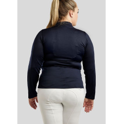 Polo de montar Briella de manga larga cristal oro rosa Curve mujer Marino Azul marino