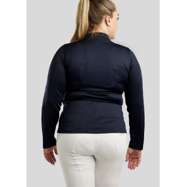 Polo de montar Briella de manga larga cristal oro rosa Curve mujer Marino Azul marino
