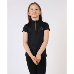 Polo de montar Everly para niño de manga corta en rosa dorado Polo de montar Everly para niño de manga corta en rosa dorado