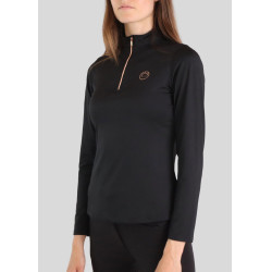 Polo de montar Everly Mon Tech para mujer de manga larga en rosa dorado
