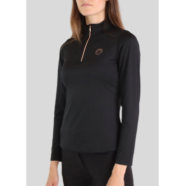 Polo de montar Everly Mon Tech para mujer de manga larga en rosa dorado Polo de montar Everly Mon Tech para mujer de manga larga en rosa dorado