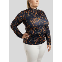 Polo Montar Haily Bridle manga larga Curve mujer Marino Azul marino