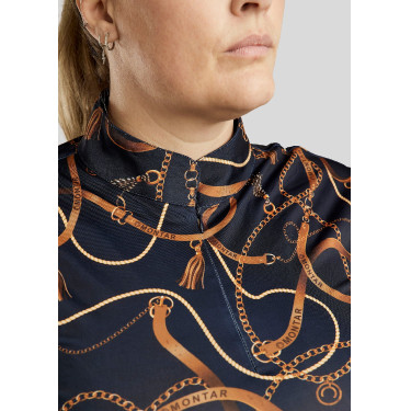 Polo Montar Haily Bridle manga larga Curve mujer Marino Azul marino