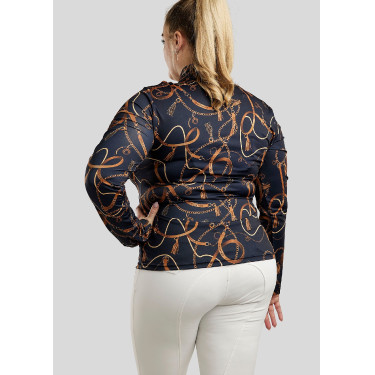 Polo Montar Haily Bridle manga larga Curve mujer Marino Azul marino