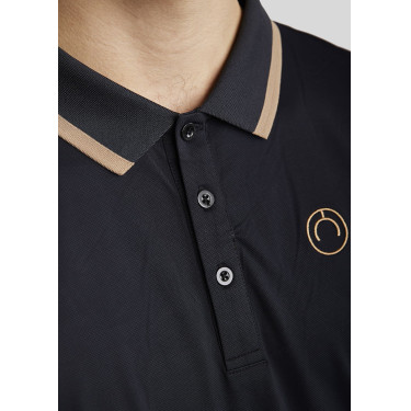 Polo de montar MoDrake para hombre con cuello en contraste y mangas largas Polo de montar MoDrake para hombre con cuello en contraste y mangas largas