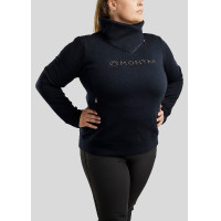 Jersey Montar Naja con cremallera en el cuello crystal oro rosa Curve mujer Marino Azul marino