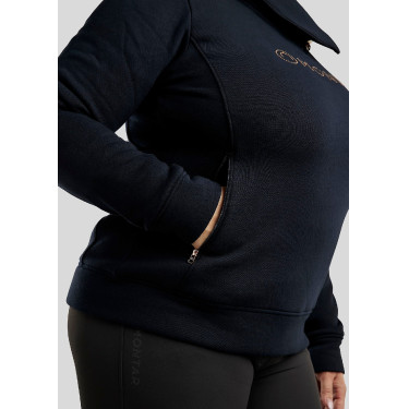Jersey Montar Naja con cremallera en el cuello crystal oro rosa Curve mujer Marino Azul marino