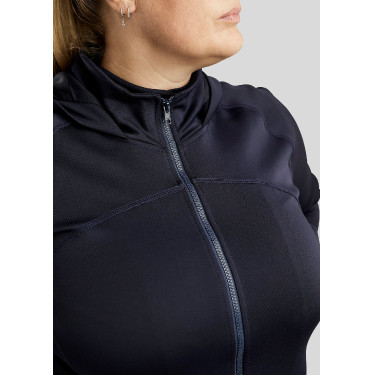 Sudadera con cremallera Montar con capucha Liza mujer Curve Marino Azul marino