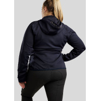 Sudadera con cremallera Montar con capucha Liza mujer Curve Marino Azul marino