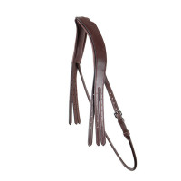 Testera de brida Montar cuero curtido con garganta redonda Castaño Marr&amp;amp;amp;oacute;n