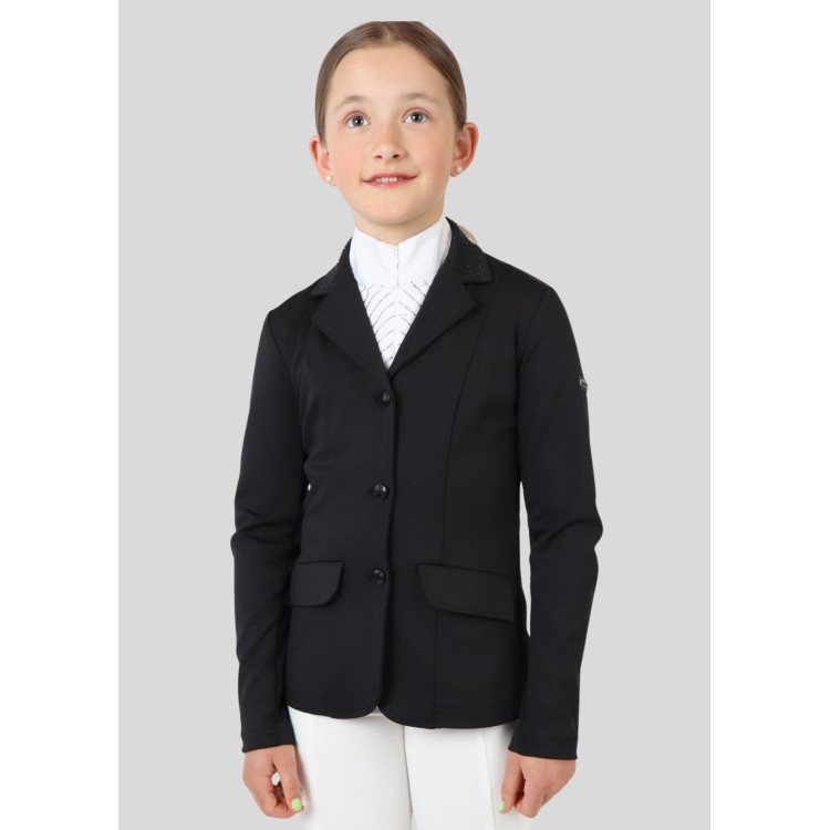 Chaqueta de concurso Montar Junior tono sobre tono con cristales