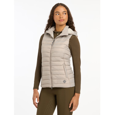 Chaleco sin mangas con capucha LeMieux Tilly para mujer Ceniza Azul marino