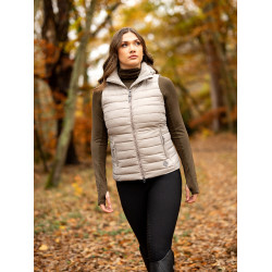 Chaleco sin mangas con capucha LeMieux Tilly para mujer Ceniza Azul marino