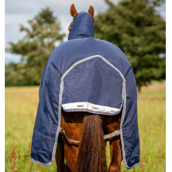 Manta Horseware Rhino Plus Turnout 0g Marino / gris titanio / azul clásico Azul marino