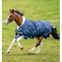 Cobertura Horseware Amigo Bravo 12 XL 0g Marino / gris titanio / plata Azul marino