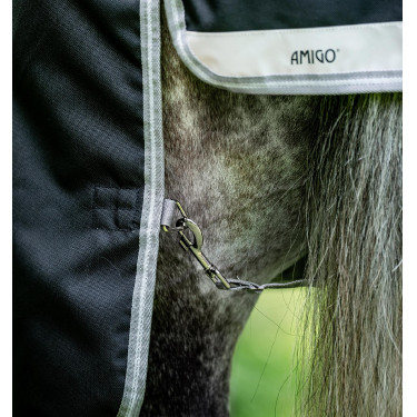 Cobertura Horseware Amigo Bravo 12 XL 0g Negro / gris titanio / plata