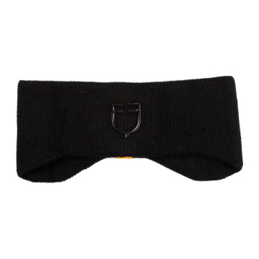 Cinta Equestro unisex de lana acanalada con protección para las orejas y logotipo Cinta Equestro unisex de lana acanalada con protección para las orejas y logotipo