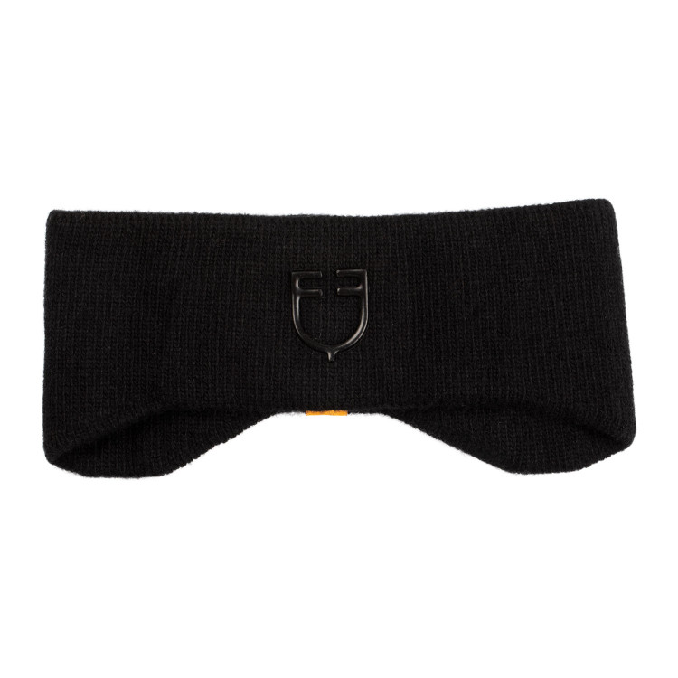 Cinta Equestro unisex de lana acanalada con protección para las orejas y logotipo Cinta Equestro unisex de lana acanalada con protección para las orejas y logotipo