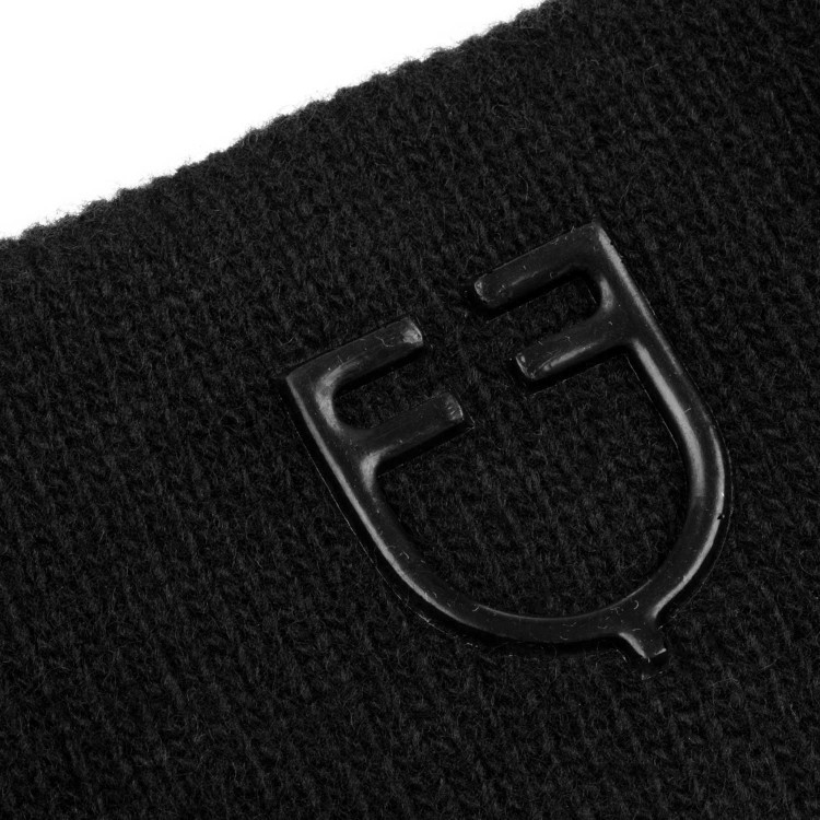 Cinta Equestro unisex de lana acanalada con protección para las orejas y logotipo Cinta Equestro unisex de lana acanalada con protección para las orejas y logotipo