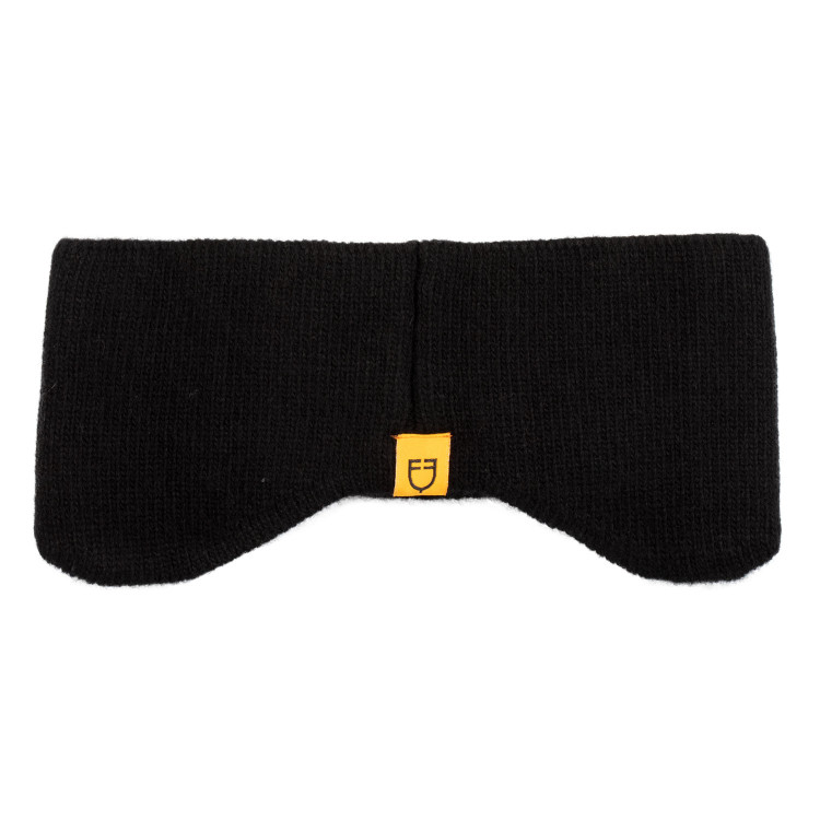 Cinta Equestro unisex de lana acanalada con protección para las orejas y logotipo Cinta Equestro unisex de lana acanalada con protección para las orejas y logotipo