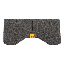 Cinta Equestro unisex de lana acanalada con protección para las orejas y logotipo Gris mezclado