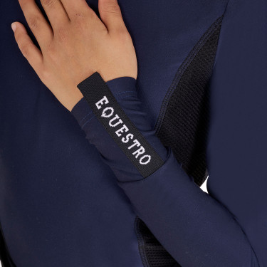 Capa base Equestro de entrenamiento de manga larga para niña Americana marina Azul marino