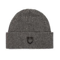 Gorro Equestro unisex de lana con textura de punto Gris mezclado
