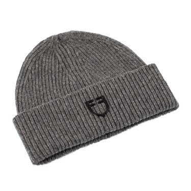 Gorro Equestro unisex de lana con textura de punto Gris mezclado