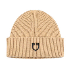 Gorro Equestro unisex de lana con textura de punto Camello Marr&amp;amp;amp;oacute;n