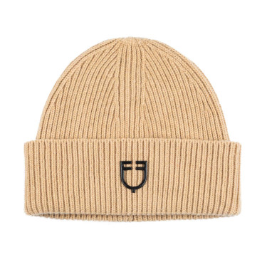 Gorro Equestro unisex de lana con textura de punto Camello Marr&amp;amp;amp;oacute;n