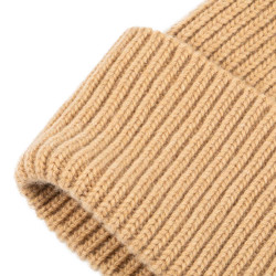 Gorro Equestro unisex de lana con textura de punto Camello Marr&amp;amp;amp;oacute;n
