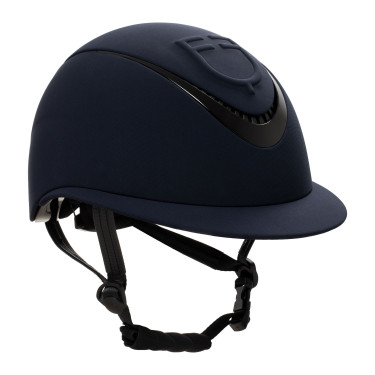 Casco para mujer con visera ancha y logotipo en relieve Equestro Marino Azul marino