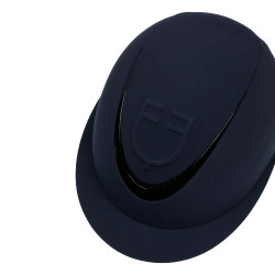 Casco para mujer con visera ancha y logotipo en relieve Equestro Marino Azul marino