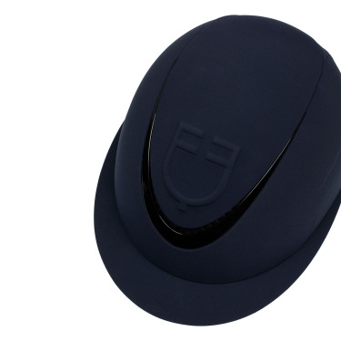 Casco para mujer con visera ancha y logotipo en relieve Equestro Marino Azul marino