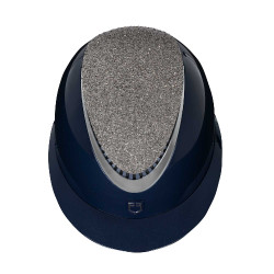Casco Star con amplia visera y strass homologado EN 1384-2023 Equestro Navy blue / plata Azul Casco Star con amplia visera y strass homologado EN 1384-2023 Equestro Navy blue / plata Azul