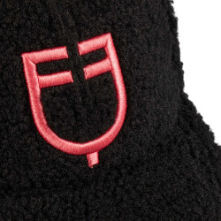 Gorra unisex Equestro con inserto de malla Negro / coral sol