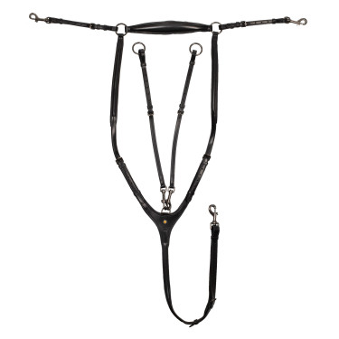 Pechopetral y martingala de cuero desmontable Equestro